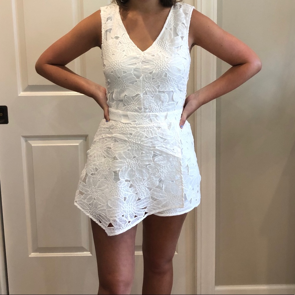 White Lace Romper